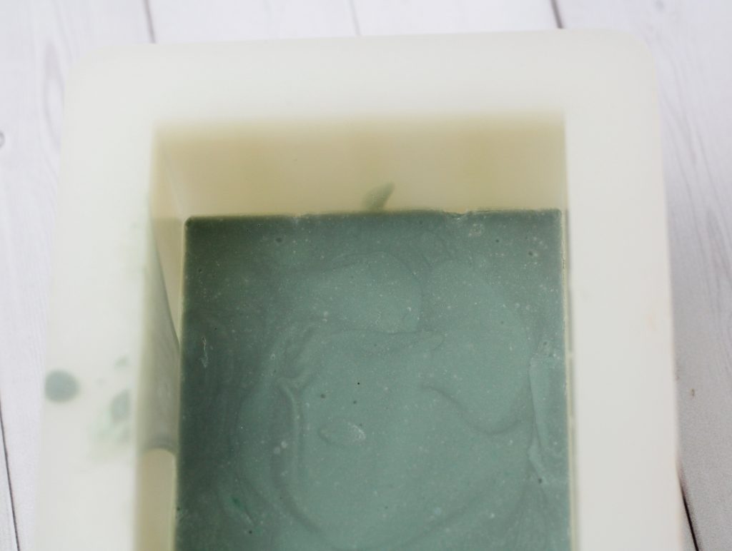 layer of green soap