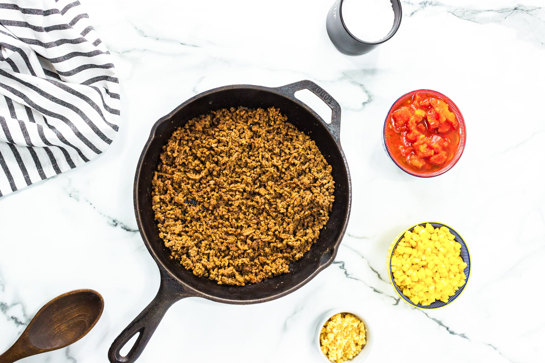 browned meat.