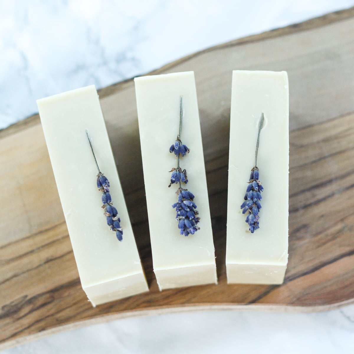soap with lavender buds.